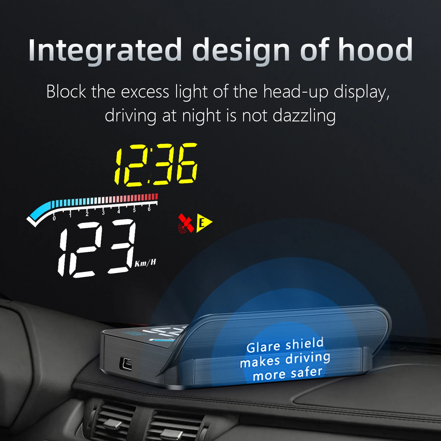 Фото OBD + GPS спидометр M17 для HUD, проектор на лобовое стекло, проекционный дисплей, автомобильные часы с оборотами в минуту, авто электронные аксессуары по индивидуальному заказу №2