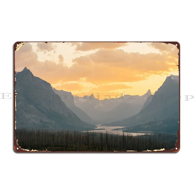 

Горный Золотой металлический знак вечерние гостиная кинотеатр настроить создать оловянный знак постер