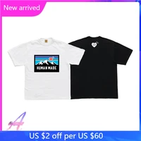 human made t shirt mens womens hgih quality snow mountain letter print short sleeve top tees oversized
