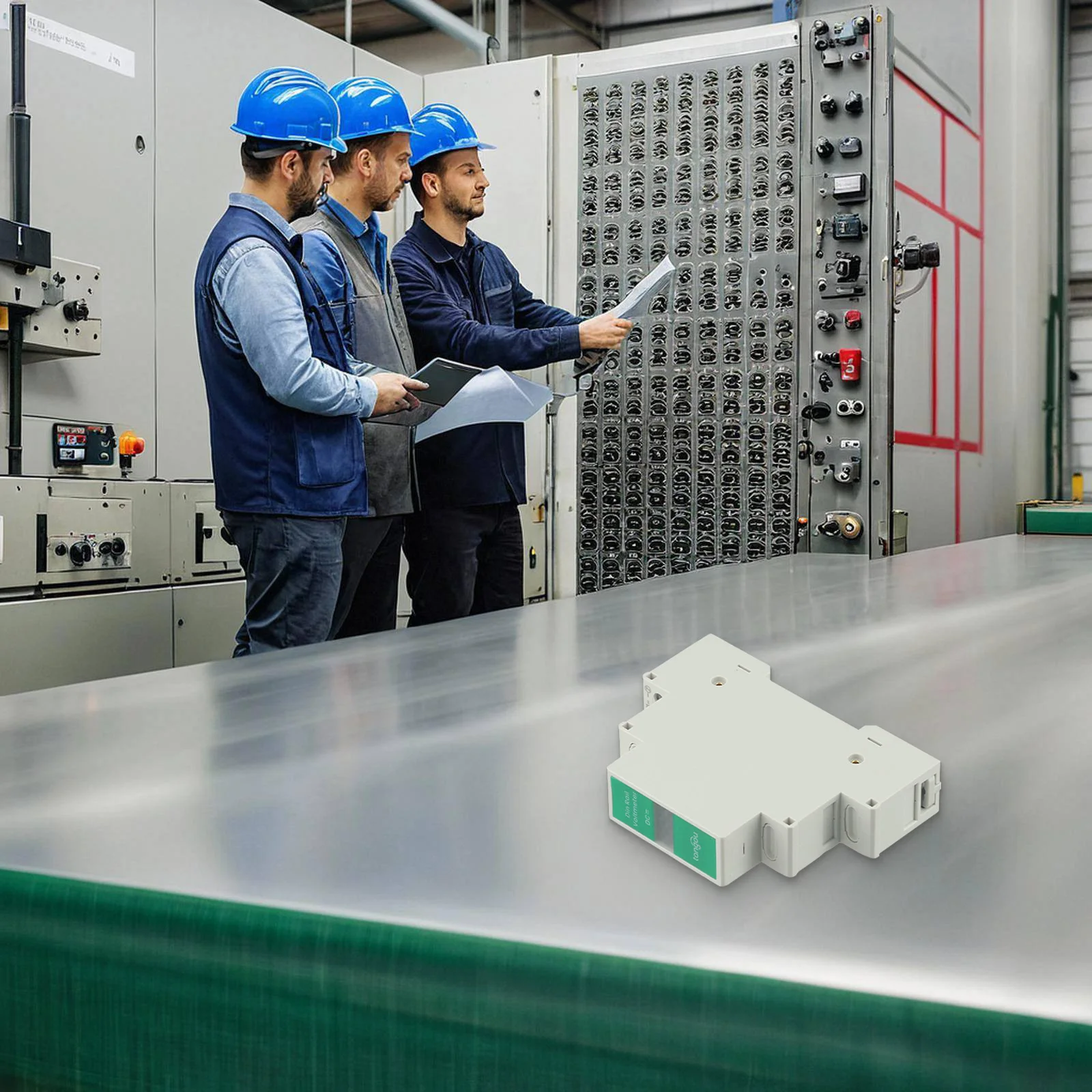 1-Way Вольтметр постоянного тока 90x75x21 мм 11 в-310 В для установки на Din-рейке