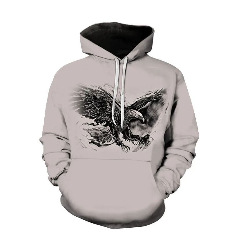 

Футболка мужская и женская с круглым вырезом и 3D-принтом орла