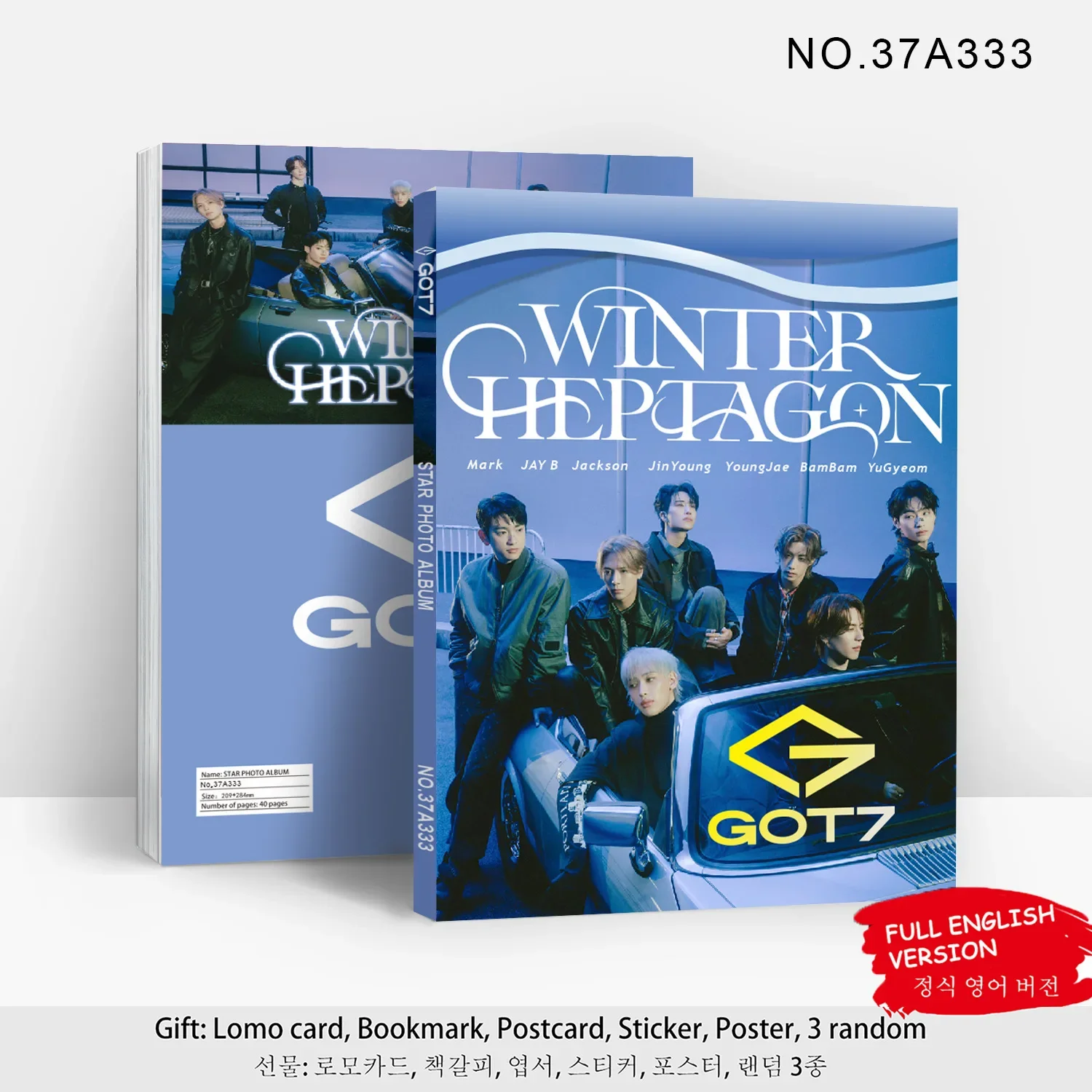 GOT7 Idol Новый альбом ЗИМНЯЯ коллекция фотографий HEPTAGON Jay B Jackson JinYoung Mark YoungJae HD Printd