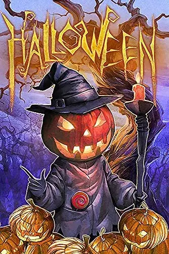 

Хэллоуин Тыква Монстр жестяной знак большой жестяной знак Алюминиевый металлический знак 12x16 дюймов