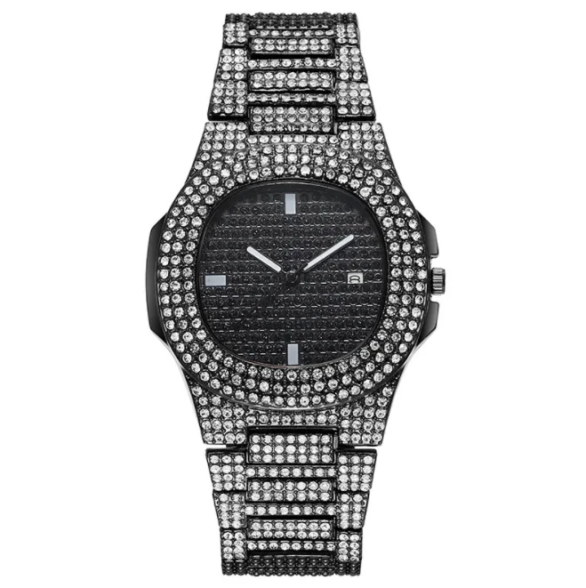 Luxury Full Crystal Watch Fashion Watches for Woman Quartz Analog Wriistwatch with Calendar Кварцевый аналог часов