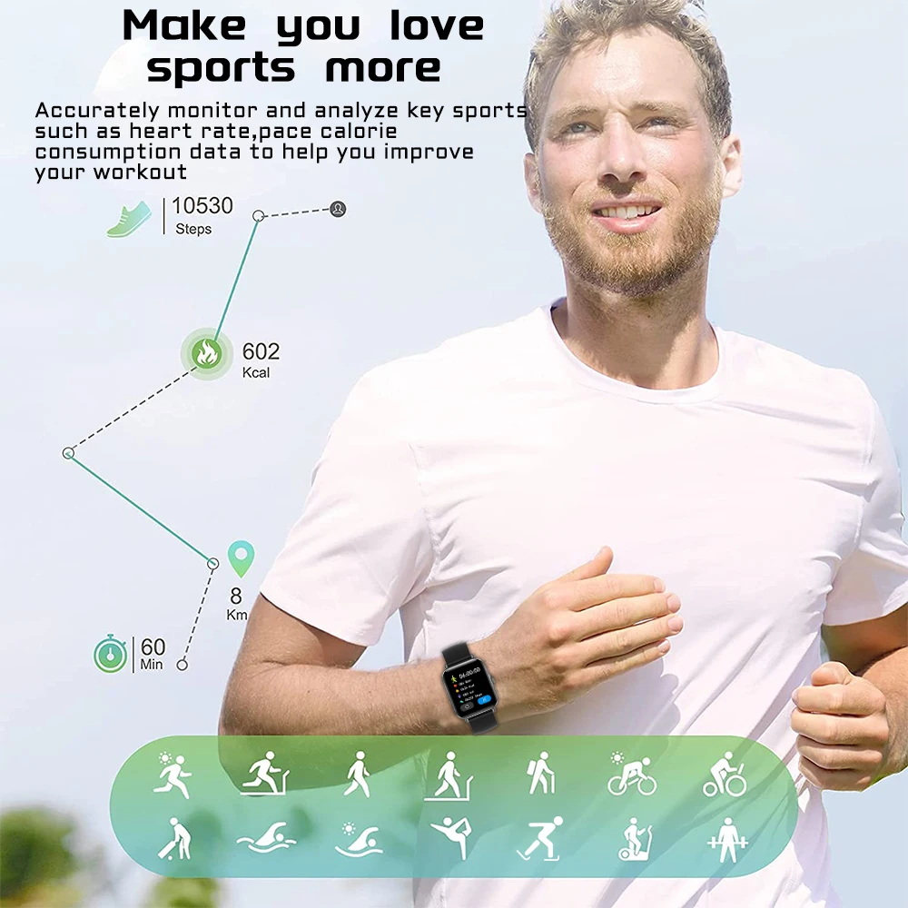 Смарт-часы Willgallop с поддержкой Bluetooth и сенсорным экраном |