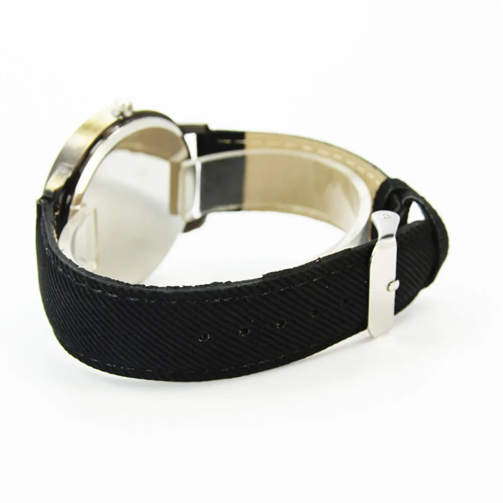 Часы женские из джинсовой ткани с принтом в виде карты самолета