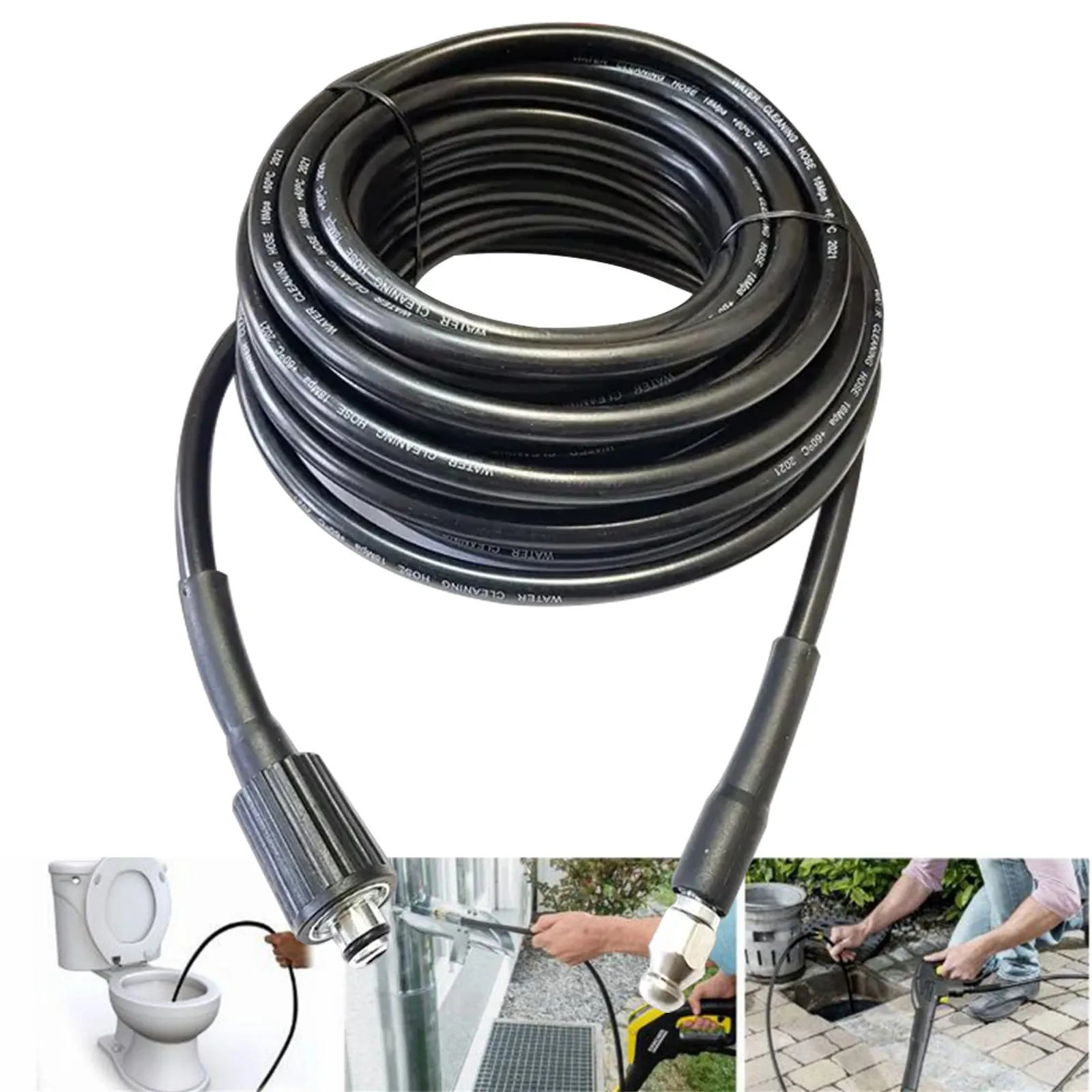 

15m High Pressure Washer Hose Car Wash Water Cleaning Hose Extension Hose Cord Pipe For Lavor Hammer Huter Kohler Sterwins