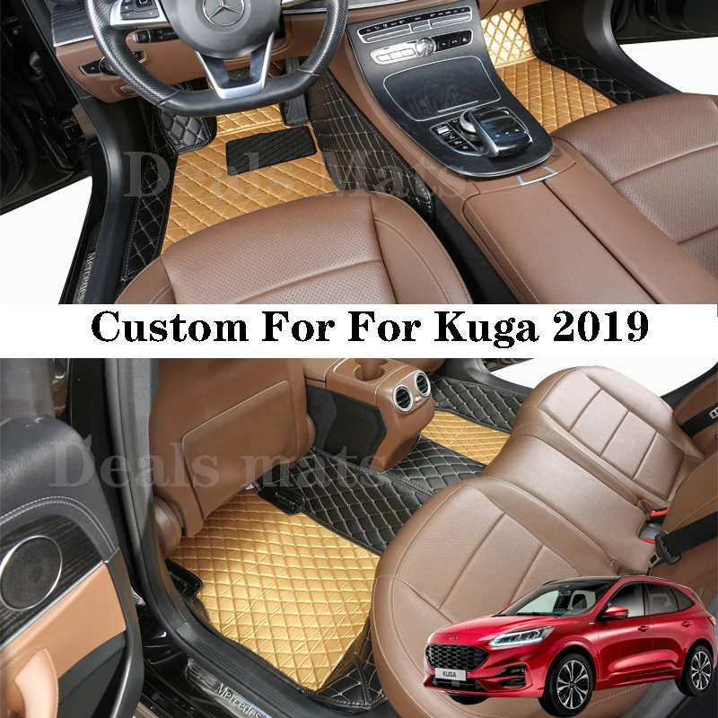 

Автомобильные коврики для Ford Kuga 2019, пользовательские водонепроницаемые коврики, Нескользящие аксессуары