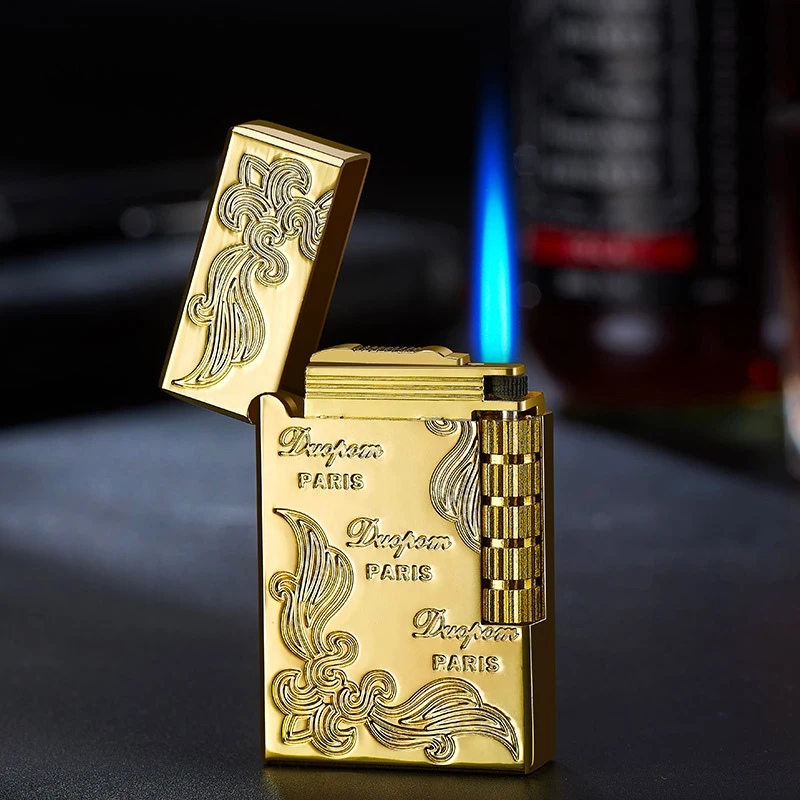 

New 2021 Loudly Gas Lighter Square Metal Sideslip Mini Lighters Flint Cigarette Lighters Smoking Accessories Gadgets for Men