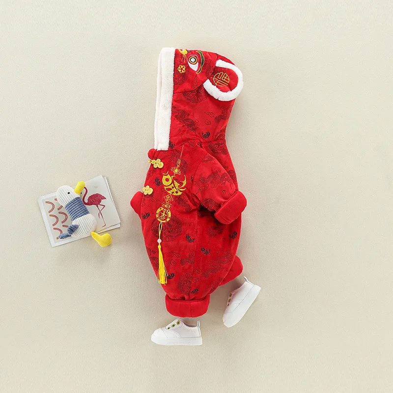 Комбинезон для новорожденных зимняя одежда маленьких мальчиков Яркий