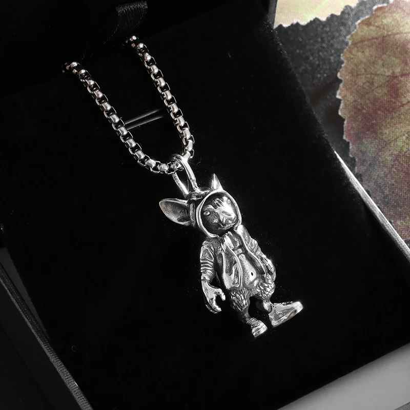 

Retro Domineering Mythical Anubis Pendant Necklace Men's Amulet Jewelry