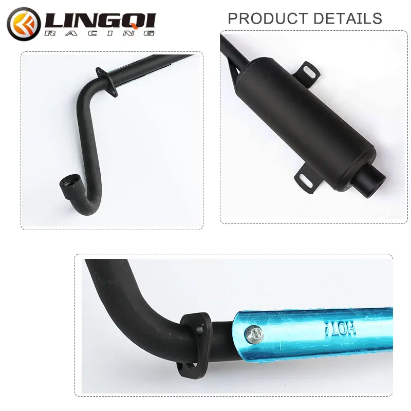 Выхлопной глушитель для мотоцикла LYNNCHI выхлопной трубы длина 850 мм квадроцикла