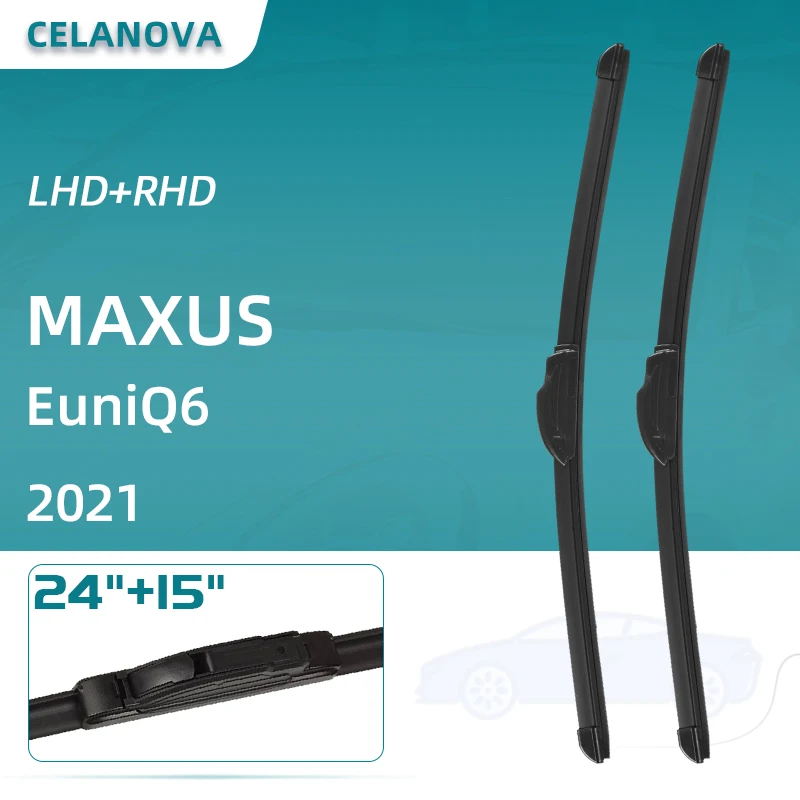 

Лезвия очистителей лобового стекла автомобиля для MAXUS EuniQ6 2021 24 ”+ 15” бескаркасные резиновые стеклоочистители