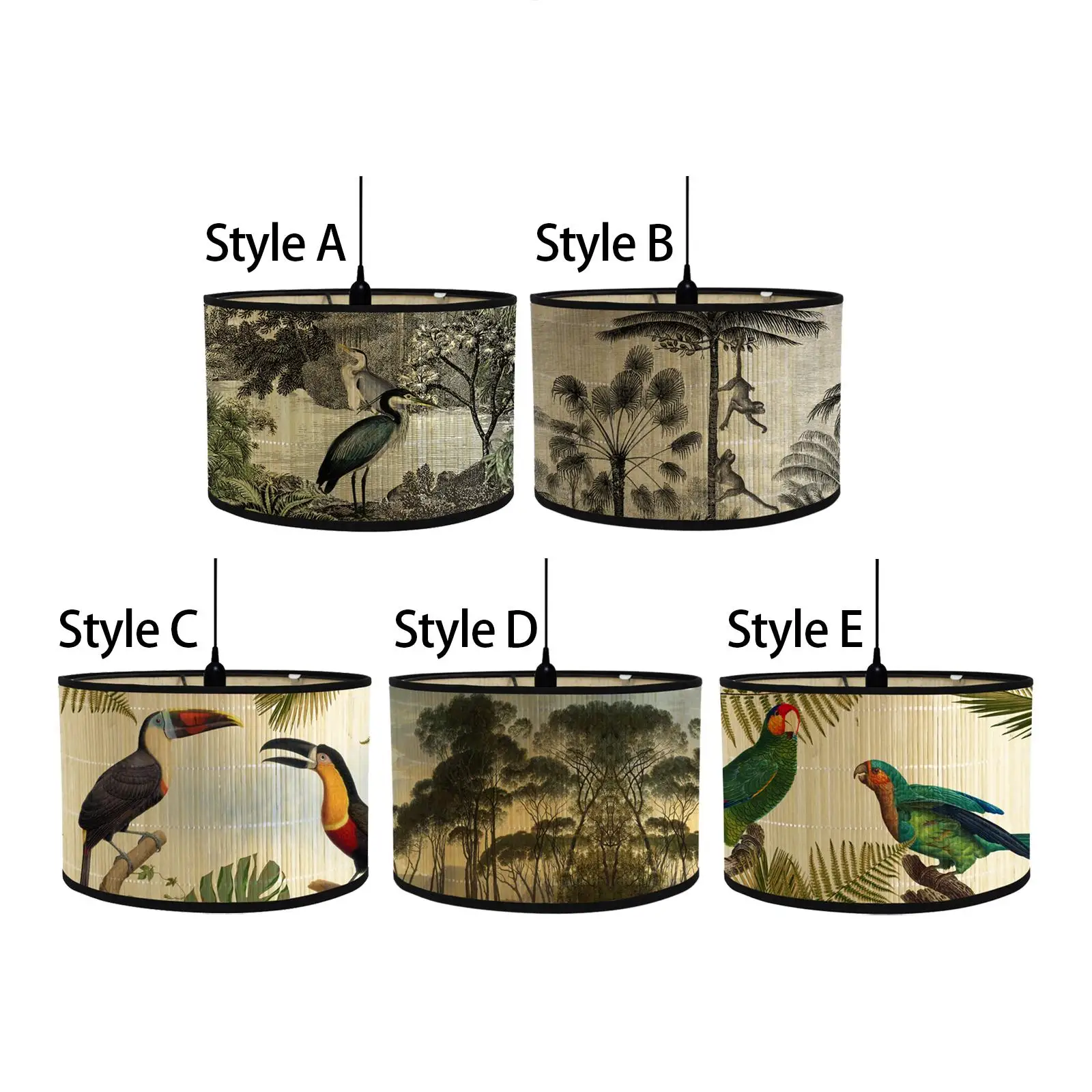 

Drum Print Lampshade Vintage Replaceable Light Accessories for E26/E27