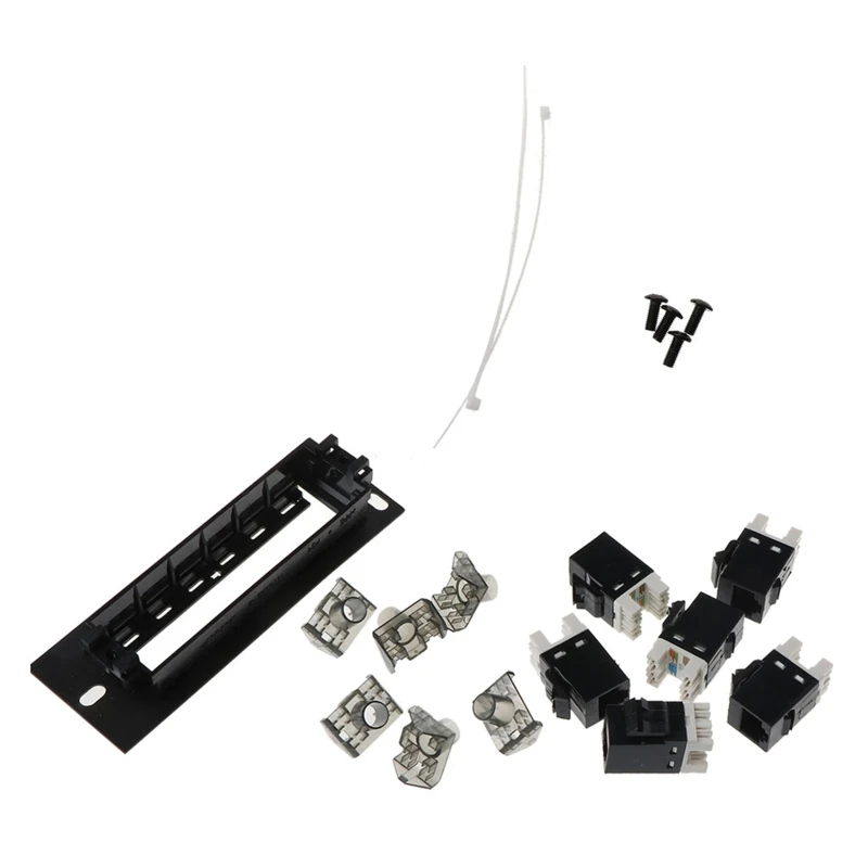 6-портовая неэкранированная патч-панель CAT6 RJ45 сетевой настенный кронштейн для