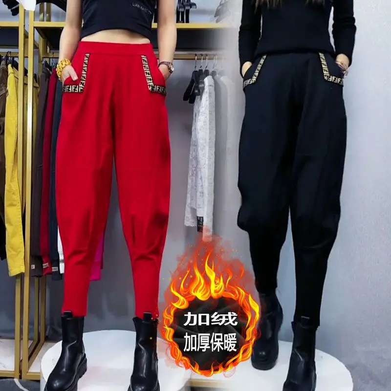 

Women Pants Winter 2022 Cargo Pants Thick Trousers Korean Sweatpants Women Cargo Pants Streetwear Women Casual Pants Trousers