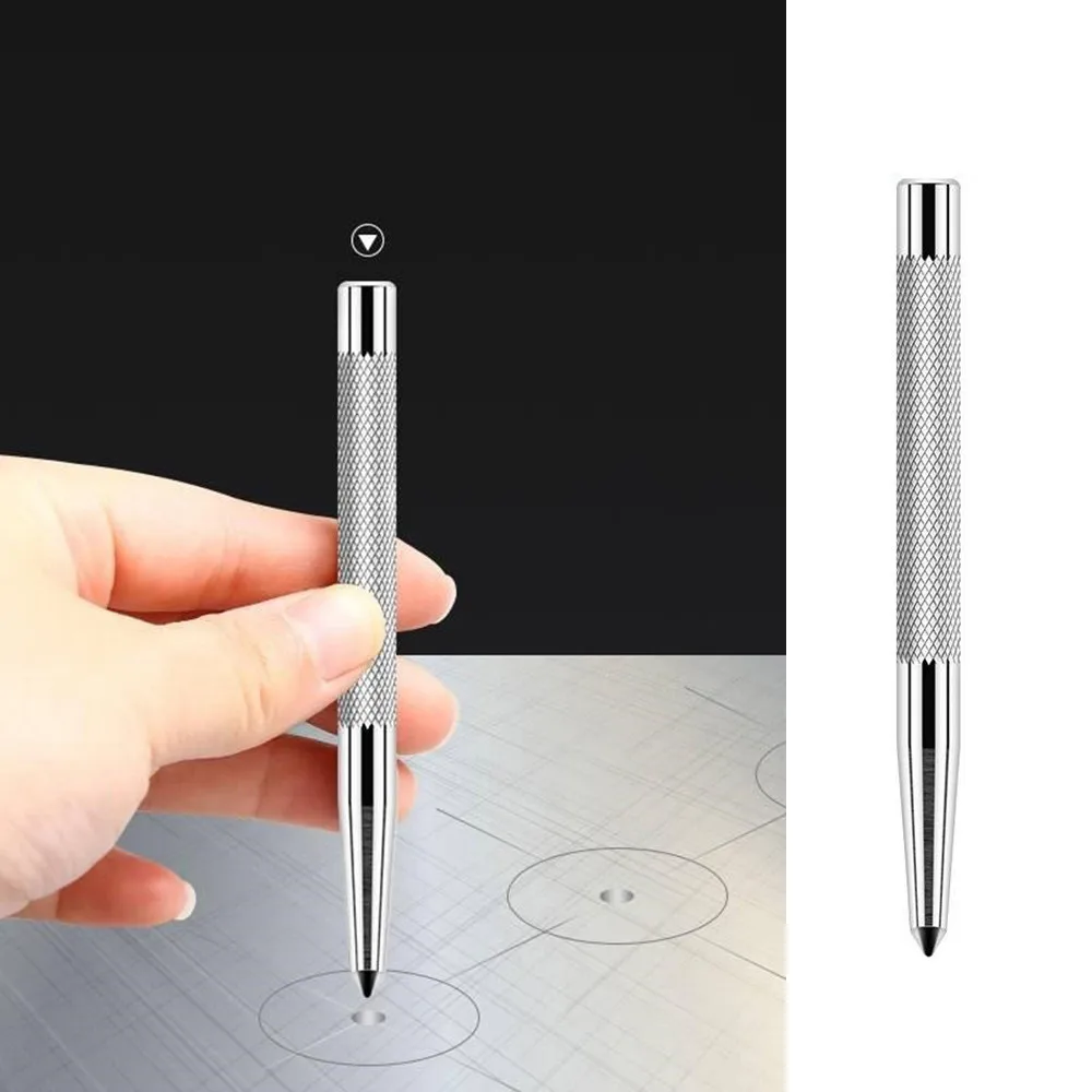 

3.7 Inch Knurled Centre Punch Spot Dot Center Center Punches 94mm Carbon Steel Drilling Metal Hardened Practical