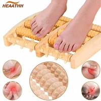 natural beech wooden foot roller massager for heal foot spur arch pain stress relieve plantar fasciitis reflexology tools