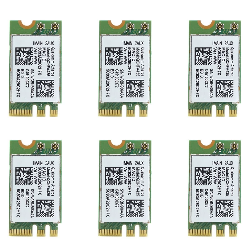 

6X карта беспроводного адаптера для Qualcomm Atheros QCA9377 QCNFA435 802.11AC 2,4G/5G NGFF Wi-Fi Карта Bluetooth 4,1