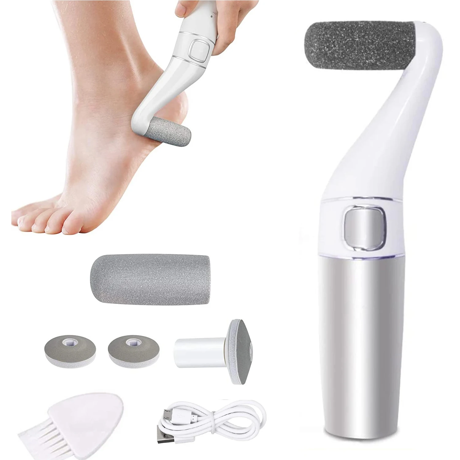 

Elektrische Voet Grinder Vacuüm Eelt Remover Voet Pedicure Gereedschap Oplaadbare Voet Bestanden Schoon Gereedschap Gepolijst