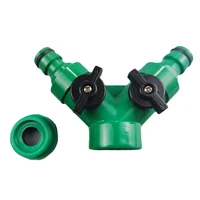 two way garden hose water spray y splitter faucet divider connector for patio greenhouse irrigation pipe tube