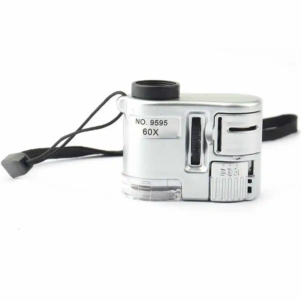 

Мини 60X карманный микроскоп Ювелирная Лупа со стеклом