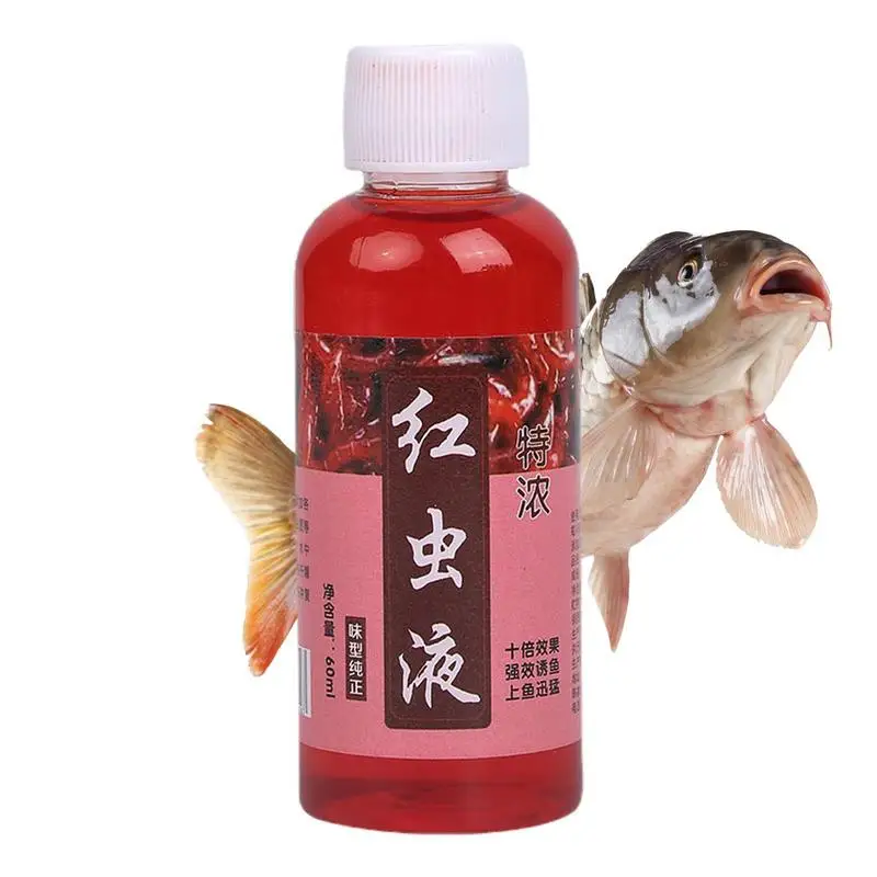 

Red Worm Liquid 2.54oz Bait Fish Additive High Concentration Fish Lure Enhancer Animal And Plant Protein Powerful Attractants