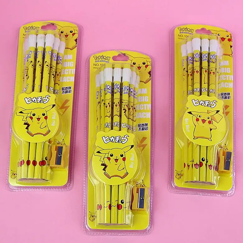"Pokemon New Anime Peripheral Kawaii Cute Kawaii Pikachu Pencil HB Lead