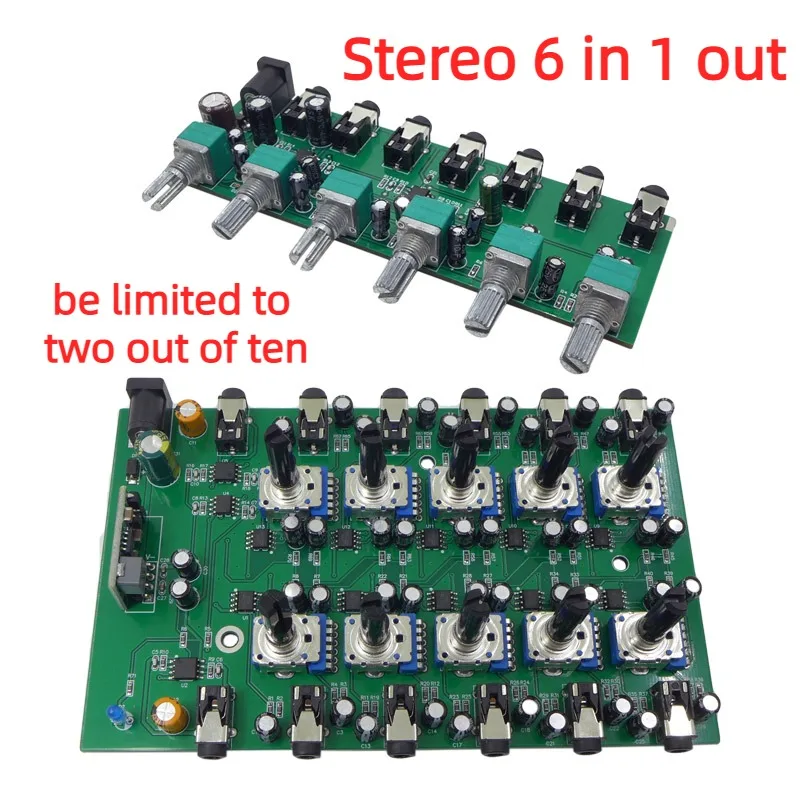 

Two-channel Audio Multi-channel Six Inputs and One Output Sound Mixing Stereo Mixing Board Six Inputs and One Output