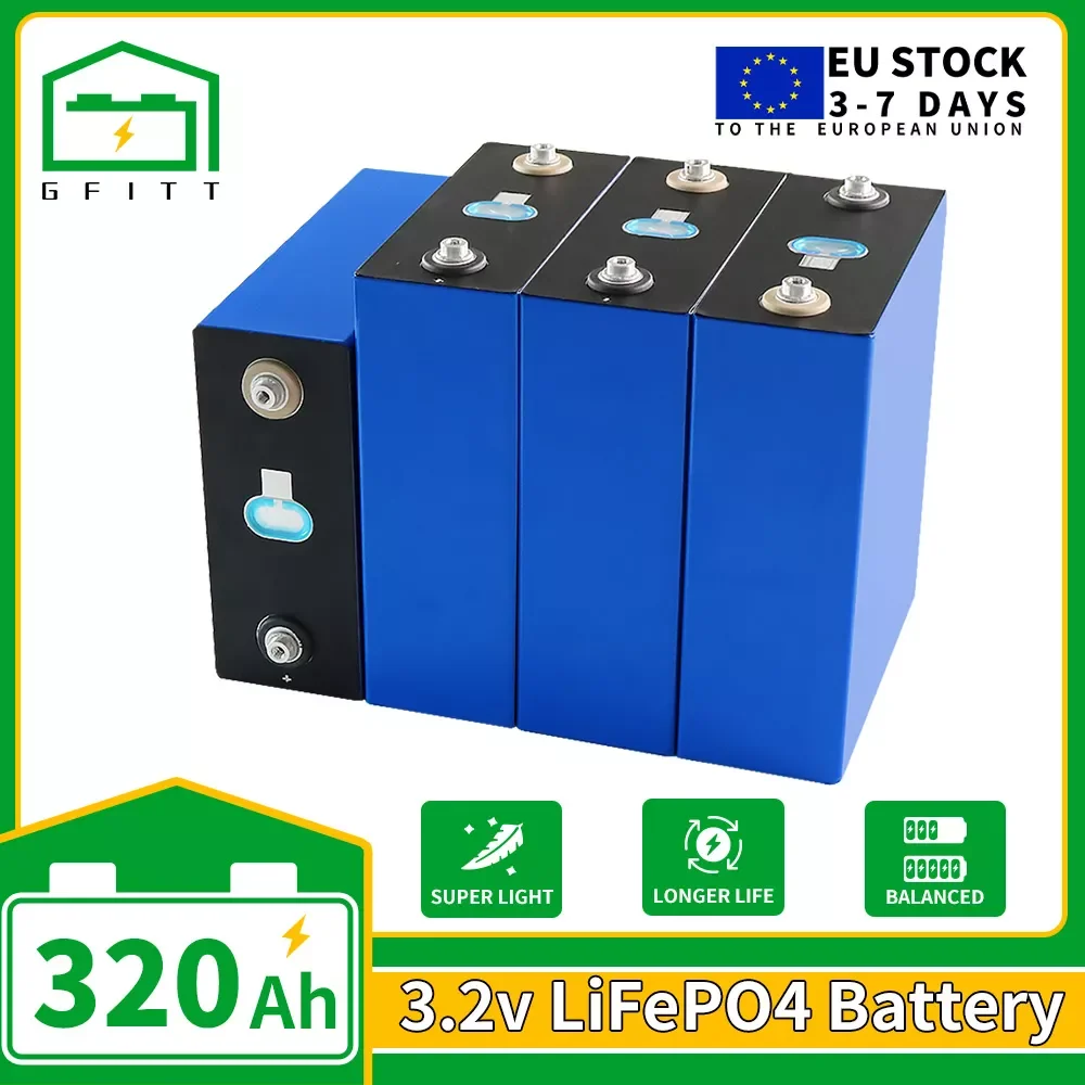 

BRAND NEW 4-32PCS 3.2V Lifepo4 320Ah DIY Large capacity lifepo4 battery Pack Solar System Complete EU US TAX FREE Fast Delivery