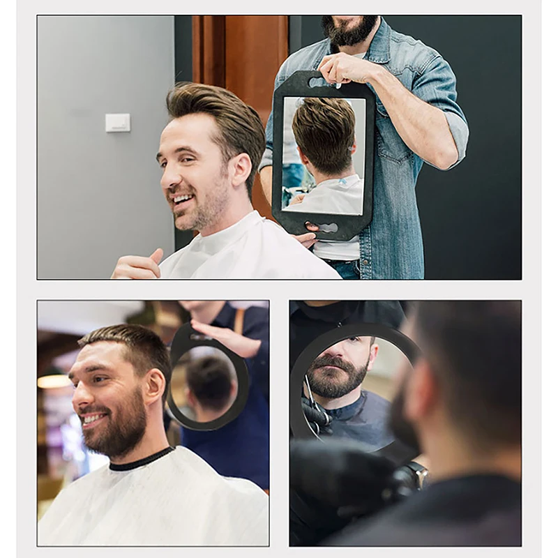 Зеркало для парикмахерской с пеной вокруг черного цвета