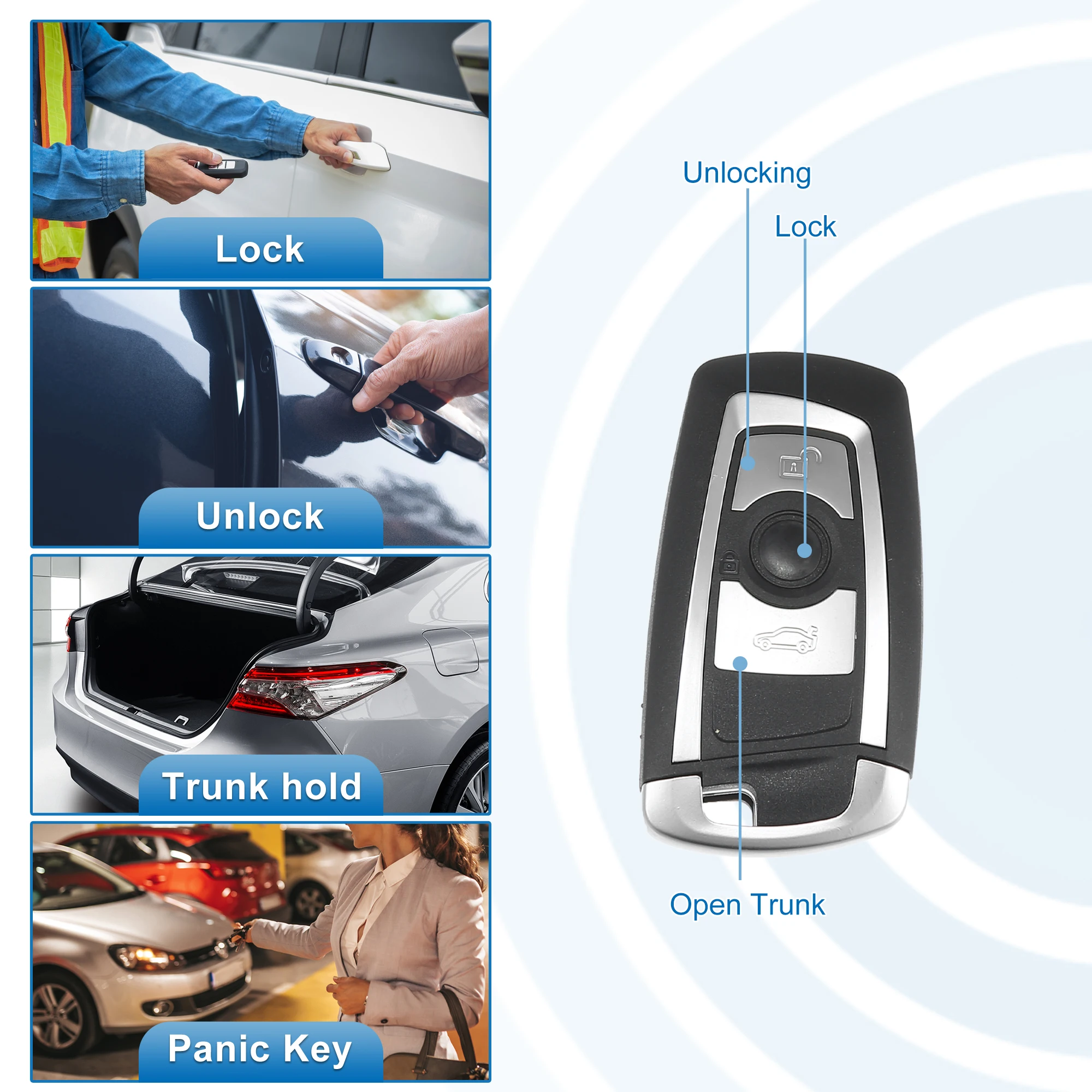 Uxcell автомобильный пульт дистанционного управления оболочка 3 кнопки крышка