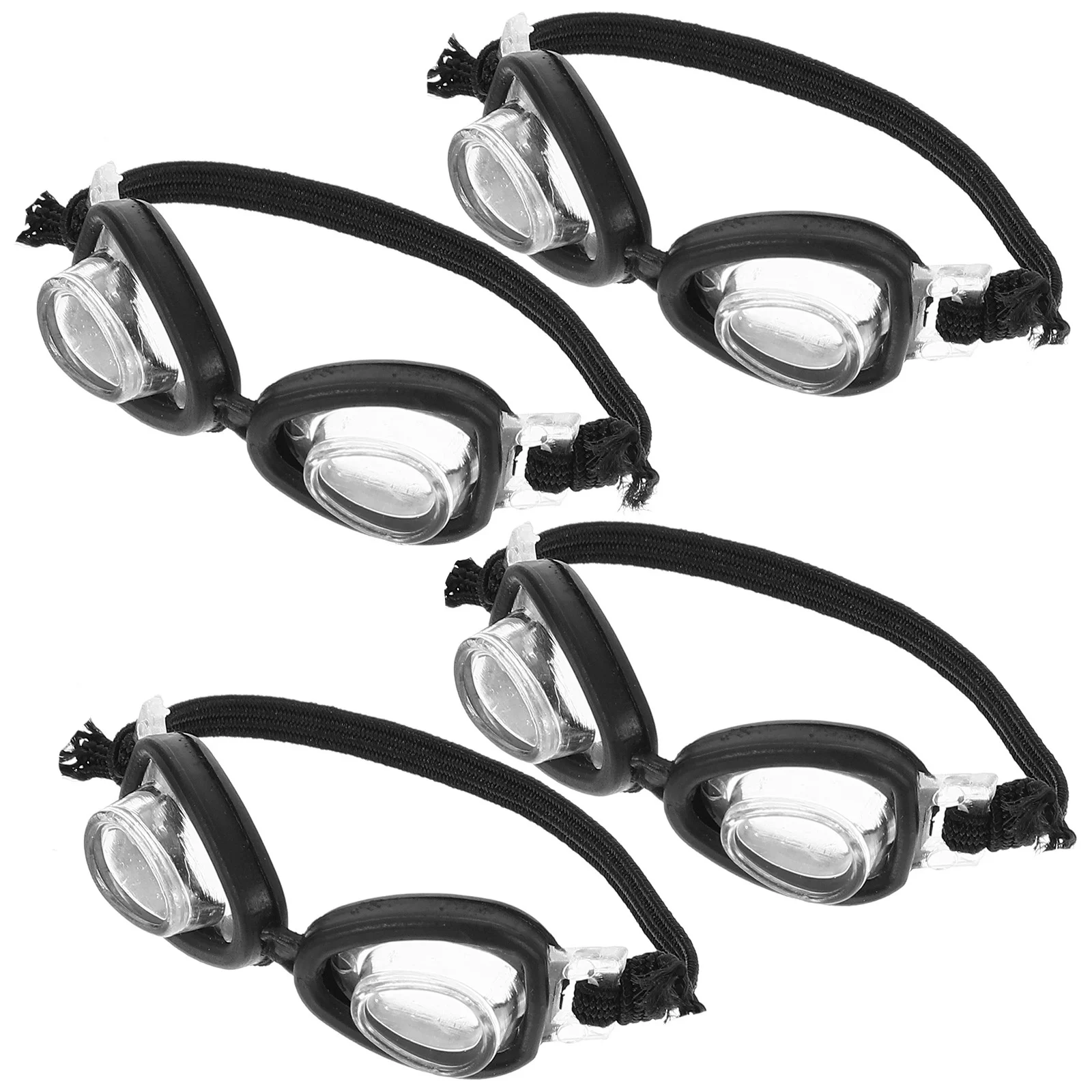 

4 Pcs Tiny Glasses Dress Eyeglasses Sunglasses Mini Toy Plastic Accessories