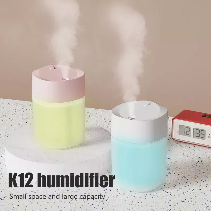 Air Humidifier K12 400ml Aroma Oil Diffuser USB Cool Mist Sprayer with Colorful Soft Night Light for Home Car Purifier