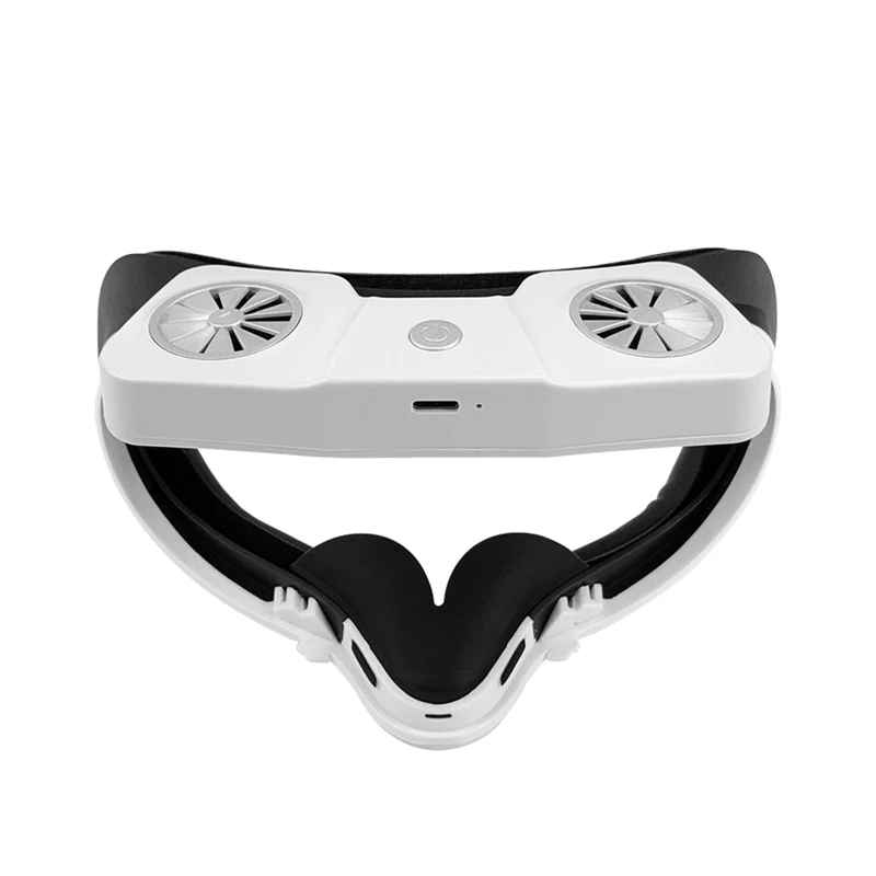 

Air Circulation Fan for Oculus/Meta Quest 2 Cooling Fan Face Cover, 2 Speeds, with PU Leather Facial Interface and Lens