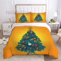 christmas tree bedding set microfiber comforter duvet cover bedspread bedclothes king size with pillowcases