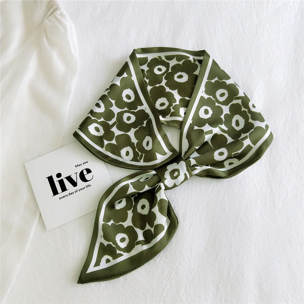 

luxury silk scarf women designer Norse Mythology Bag Skinny Head Long Handle Bag Scarves Wraps