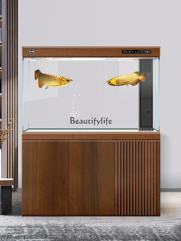 Жилая комната 2024 новый супер белый стеклянный большой аквариум для дома