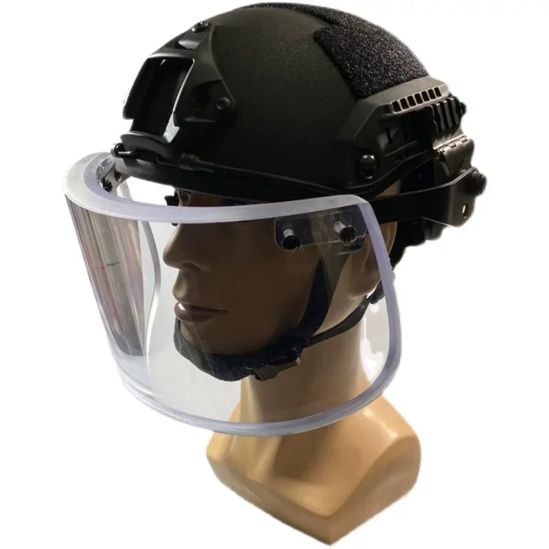 Фото NIJ IIIA Level 3A Face Shield для MICH Fast Helmet, тактический баллистический козырек с планкой Пикатинни, военная полиэтиленовая маска, защита для страйкбола №5