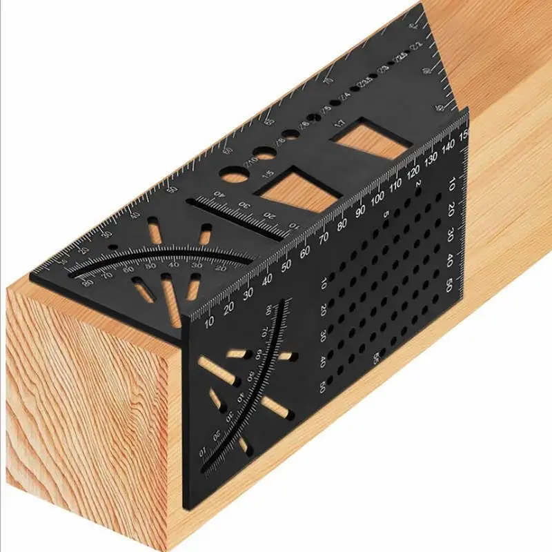 

Multifunctional Angle Ruler Carpenter Line Square Measuring Ruler 45 Degree Line Ruler Woodworking Marking Gauge Carpenter Tool