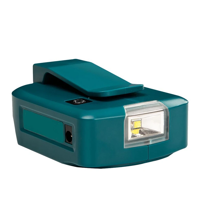 

Dual USB Charger Li-On Battery Adapter LED Flash Light 14.4V/18V For Makita BL1830 BL1430 Converter With Lamp Spotlight