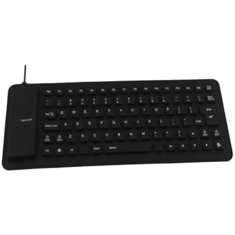 Waterproof and Dustproof Mute Soft Keyboard Folding Two-color Internet Cafe Cute USB Silicone Wired Connection Keyboard 85 Keys