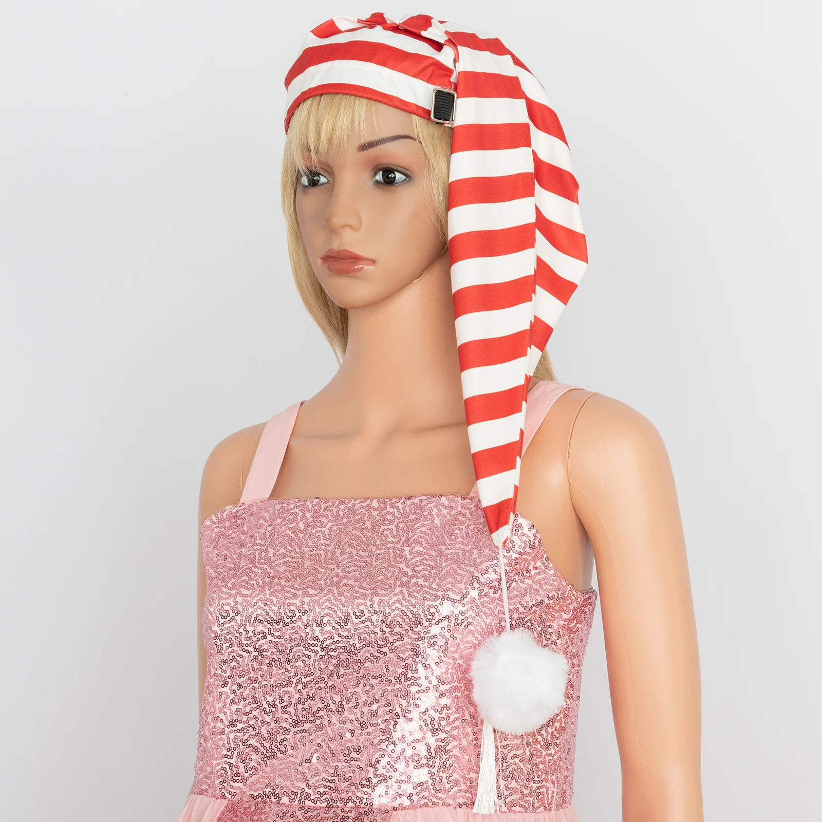 Шапка в полоску для рождественской ночной носки