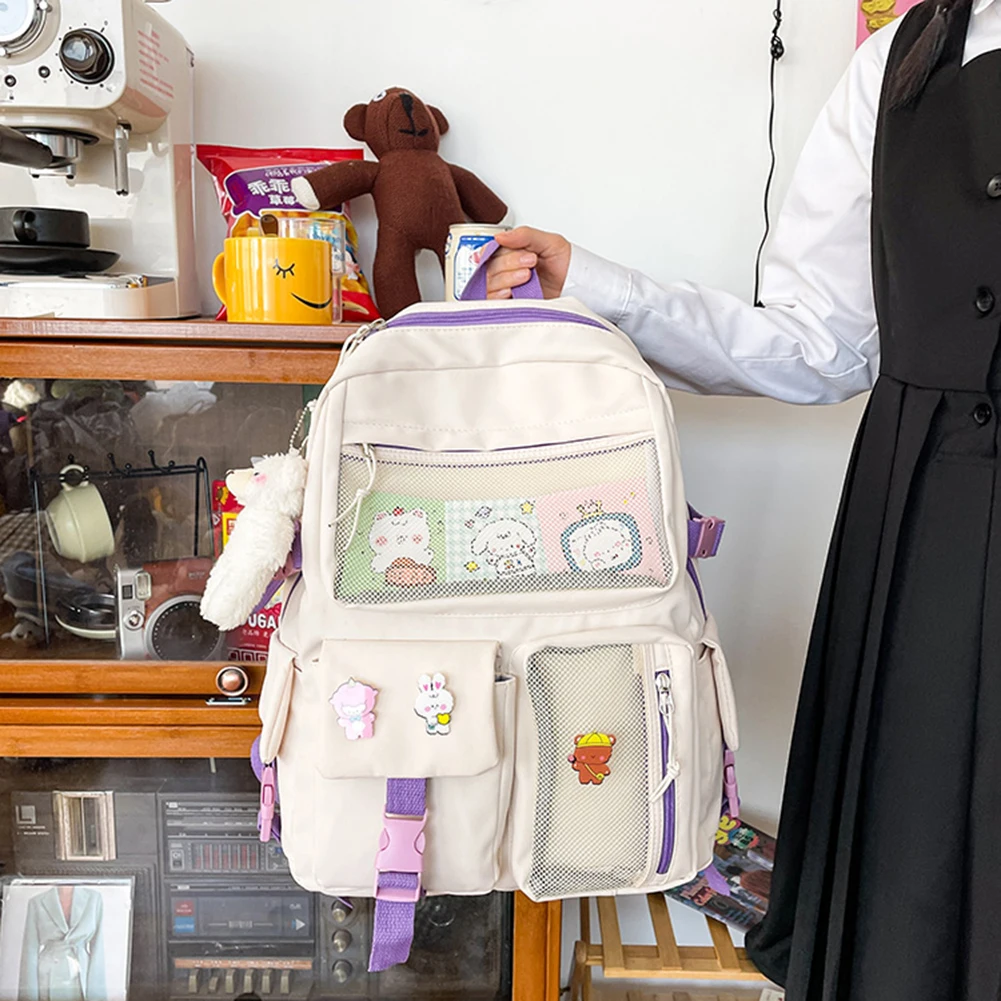 Fashion Backpack Canvas Women Anti-theft Shoulder Bag Tote School For Teenager Girls Backapck Female | Багаж и сумки