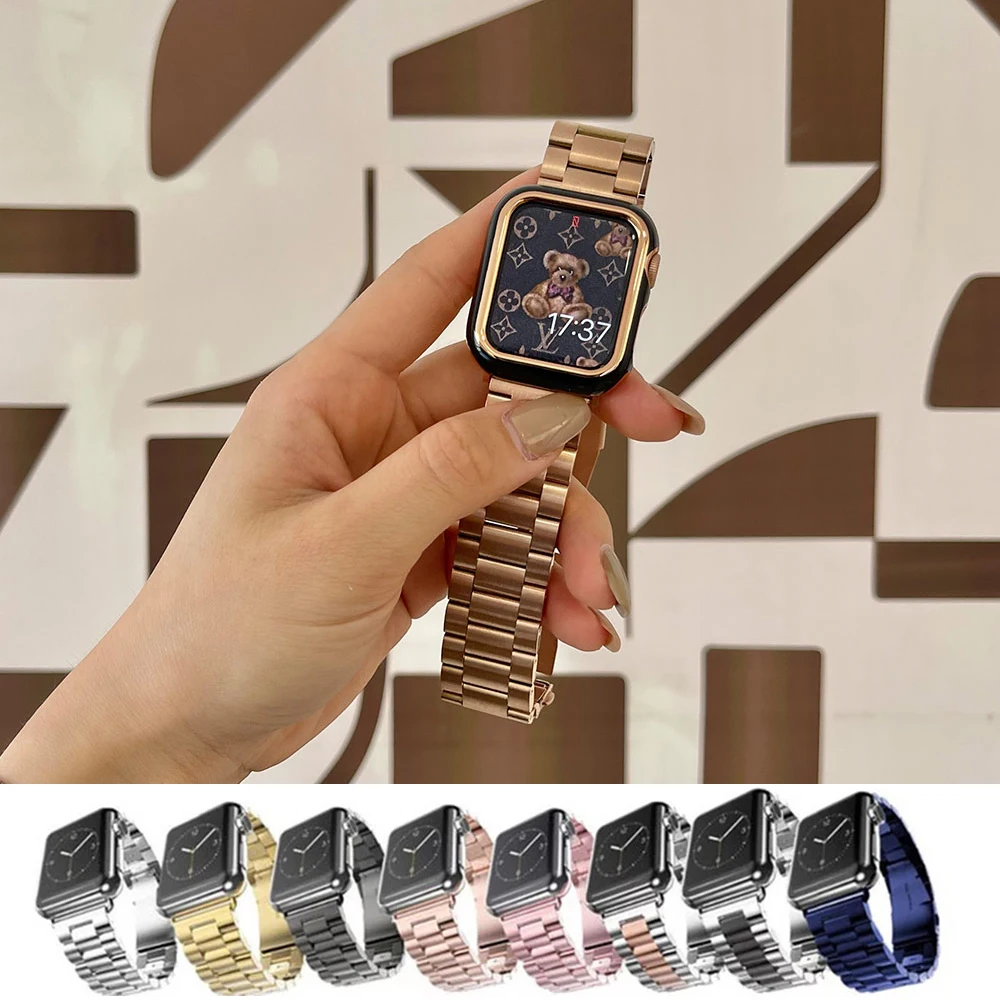 

Stainless Steel Strap For apple watch band 6 se 5 4 38 42mm sport watches bracelet for iwatch loop 40 44mm for apple band 3 2 1
