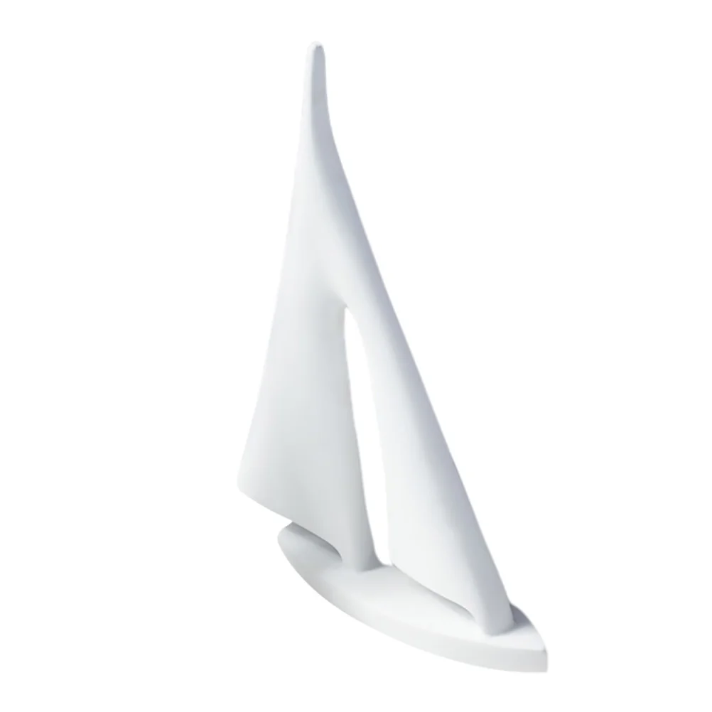 

Sailing Model Ornament Office Small Decor Coastal Boat Resin Sailboat Adornment