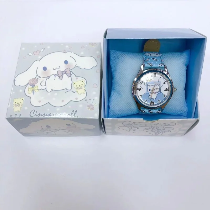 Фото Милые электронные часы из искусственной кожи с аниме Sanrio, детские часы Kulomi с большими ушками, собака, мелодия, в комплекте с подарочной коробкой №4