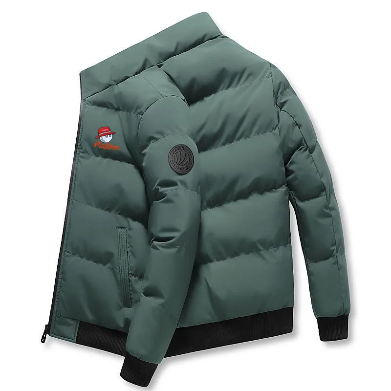 Men Golf Wear Golf Jacket Malbon Golf Jacket Men's Cotton-padded Jacket Thickened Thermal Jacket Men Down Golf Clothing