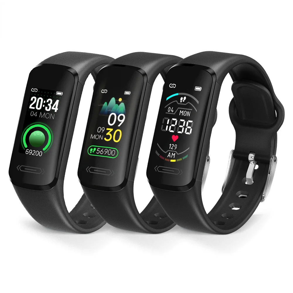 

Global Version KUMI Band 6 Smart Wristband Sport Fitness Heart Rate Blood Pressure Monitor Temperature Waterproof Bracelet Best