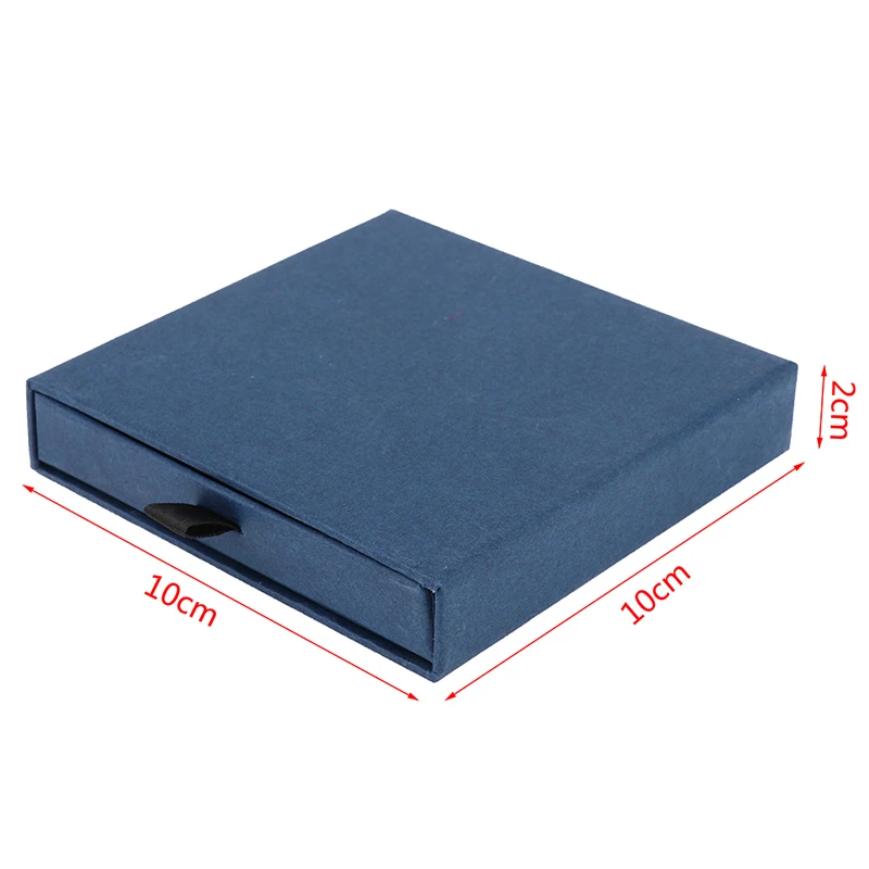 Ящик из крафт-бумаги коробка для упаковки ювелирных изделий ожерелье браслет